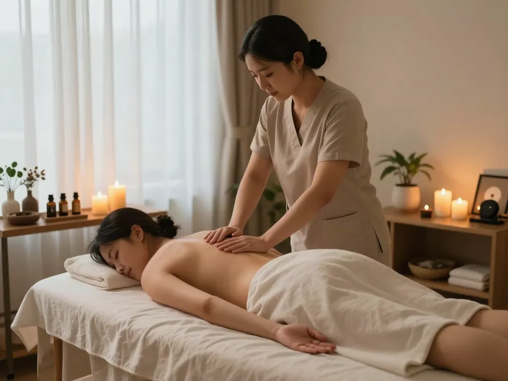 Experience tranquility with a 하남출장마사지 in a serene spa setting, featuring a relaxing ambiance and skilled therapist.
